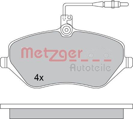 Metzger 1170346 - Комплект спирачно феродо, дискови спирачки vvparts.bg