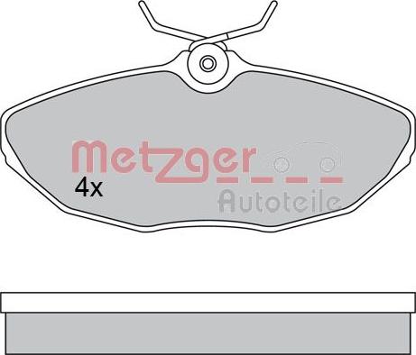 Metzger 1170341 - Комплект спирачно феродо, дискови спирачки vvparts.bg