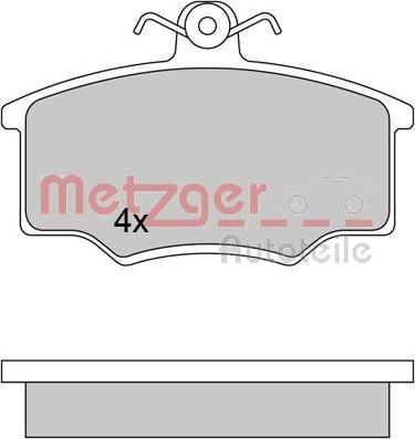 Metzger 1170350 - Комплект спирачно феродо, дискови спирачки vvparts.bg