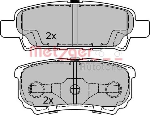 Metzger 1170306 - Комплект спирачно феродо, дискови спирачки vvparts.bg