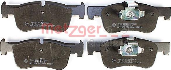 Metzger 1170314 - Комплект спирачно феродо, дискови спирачки vvparts.bg