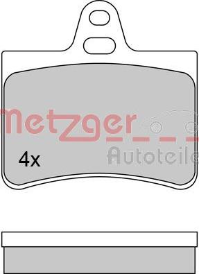Metzger 1170311 - Комплект спирачно феродо, дискови спирачки vvparts.bg