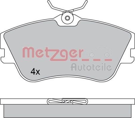 Metzger 1170389 - Комплект спирачно феродо, дискови спирачки vvparts.bg