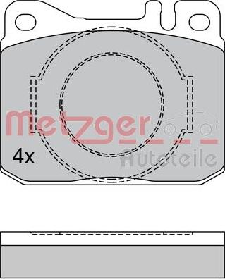 Metzger 1170385 - Комплект спирачно феродо, дискови спирачки vvparts.bg