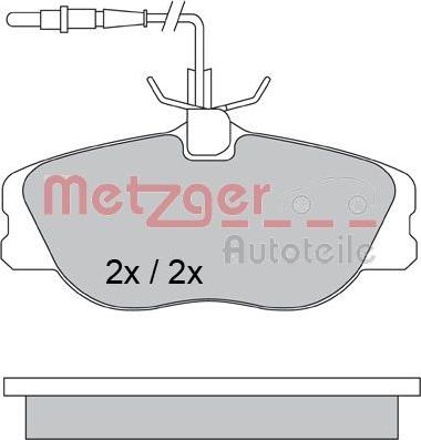 Metzger 1170386 - Комплект спирачно феродо, дискови спирачки vvparts.bg