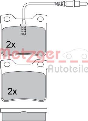 Metzger 1170336 - Комплект спирачно феродо, дискови спирачки vvparts.bg