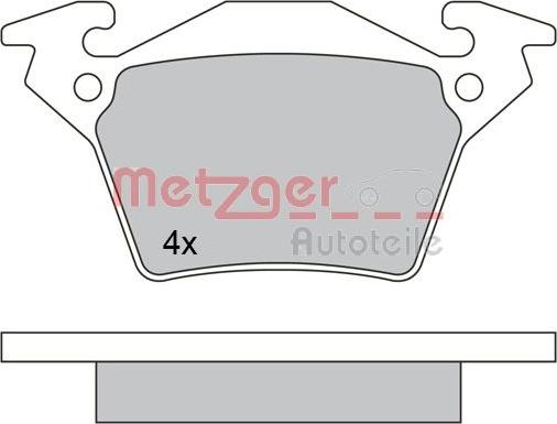 Metzger 1170331 - Комплект спирачно феродо, дискови спирачки vvparts.bg