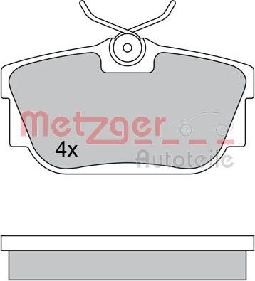 Metzger 1170332 - Комплект спирачно феродо, дискови спирачки vvparts.bg