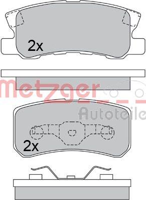 Metzger 1170323 - Комплект спирачно феродо, дискови спирачки vvparts.bg