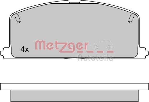 Metzger 1170327 - Комплект спирачно феродо, дискови спирачки vvparts.bg