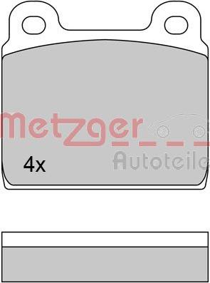 Metzger 1170370 - Комплект спирачно феродо, дискови спирачки vvparts.bg