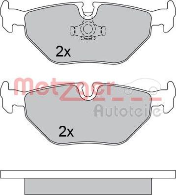 Metzger 1170371 - Комплект спирачно феродо, дискови спирачки vvparts.bg