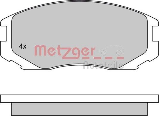 Metzger 1170294 - Комплект спирачно феродо, дискови спирачки vvparts.bg