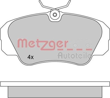 Metzger 1170245 - Комплект спирачно феродо, дискови спирачки vvparts.bg