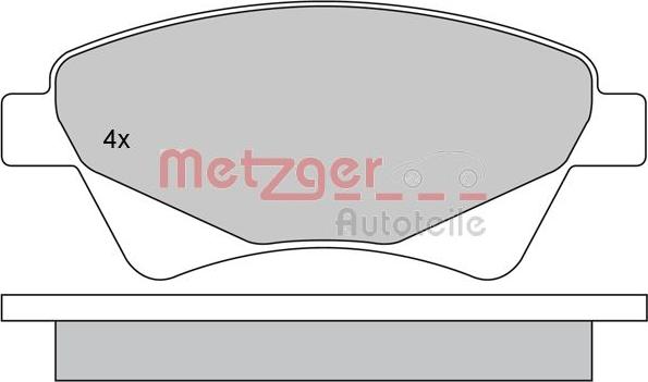 Metzger 1170255 - Комплект спирачно феродо, дискови спирачки vvparts.bg