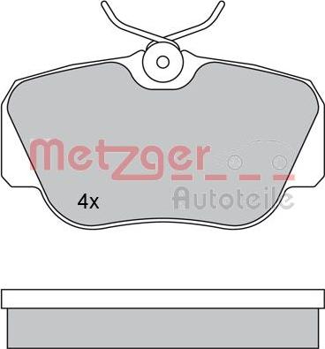 Metzger 1170266 - Комплект спирачно феродо, дискови спирачки vvparts.bg