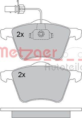 Metzger 1170261 - Комплект спирачно феродо, дискови спирачки vvparts.bg