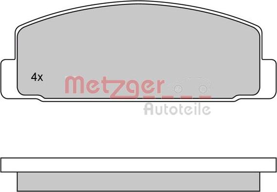 Metzger 1170206 - Комплект спирачно феродо, дискови спирачки vvparts.bg