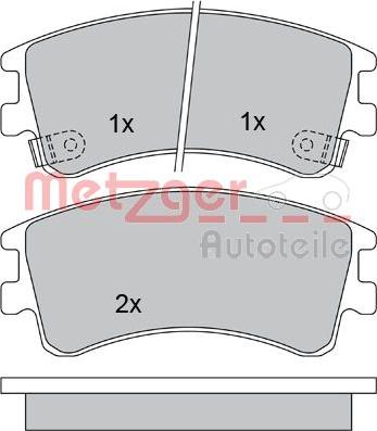 Metzger 1170200 - Комплект спирачно феродо, дискови спирачки vvparts.bg