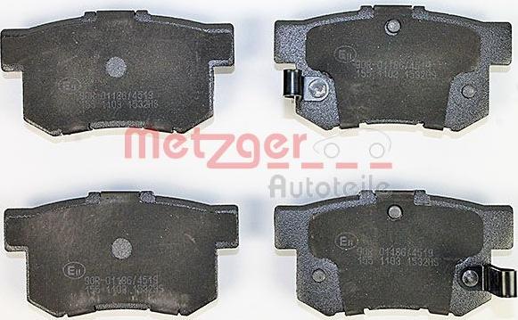 Metzger 1170213 - Комплект спирачно феродо, дискови спирачки vvparts.bg