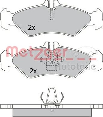 Metzger 1170237 - Комплект спирачно феродо, дискови спирачки vvparts.bg