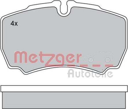 Metzger 1170226 - Комплект спирачно феродо, дискови спирачки vvparts.bg