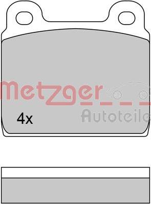 Metzger 1170222 - Комплект спирачно феродо, дискови спирачки vvparts.bg