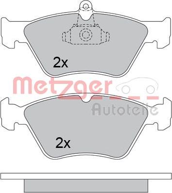 Metzger 1170279 - Комплект спирачно феродо, дискови спирачки vvparts.bg