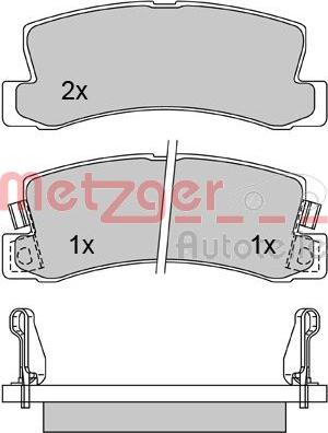 Metzger 1170277 - Комплект спирачно феродо, дискови спирачки vvparts.bg