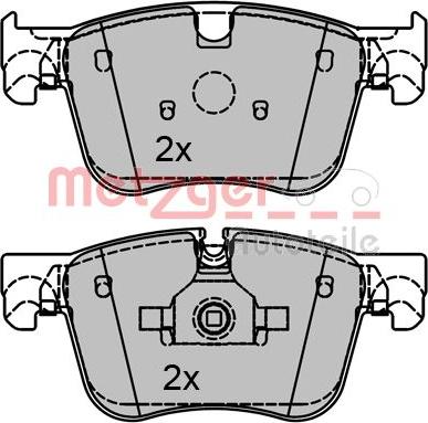 Metzger 1170796 - Комплект спирачно феродо, дискови спирачки vvparts.bg