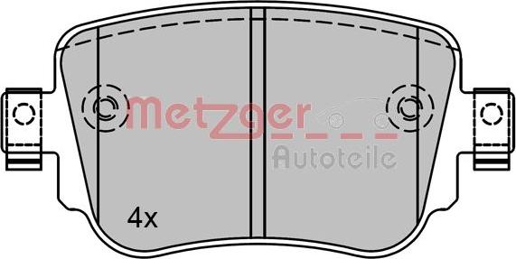 Metzger 1170792 - Комплект спирачно феродо, дискови спирачки vvparts.bg