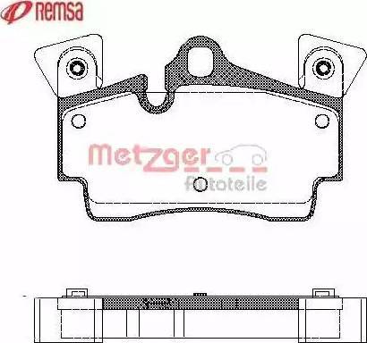 Metzger 1170762 - Комплект спирачно феродо, дискови спирачки vvparts.bg