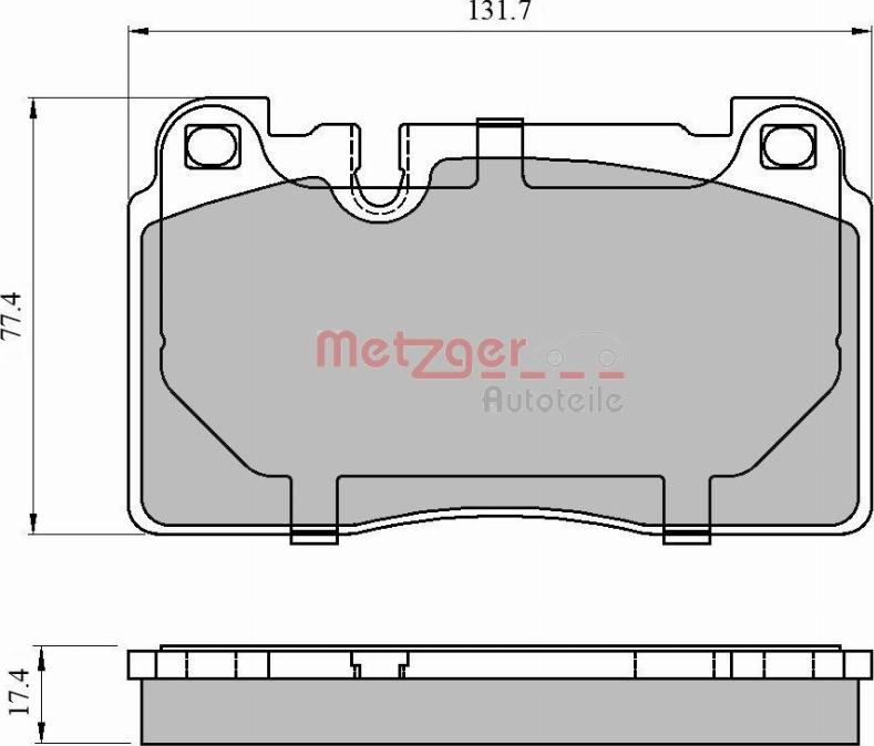 Metzger 1170789 - Комплект спирачно феродо, дискови спирачки vvparts.bg