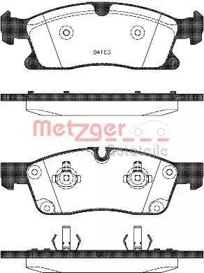 Metzger 1170785 - Комплект спирачно феродо, дискови спирачки vvparts.bg