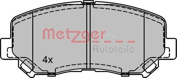 Metzger 1170788 - Комплект спирачно феродо, дискови спирачки vvparts.bg