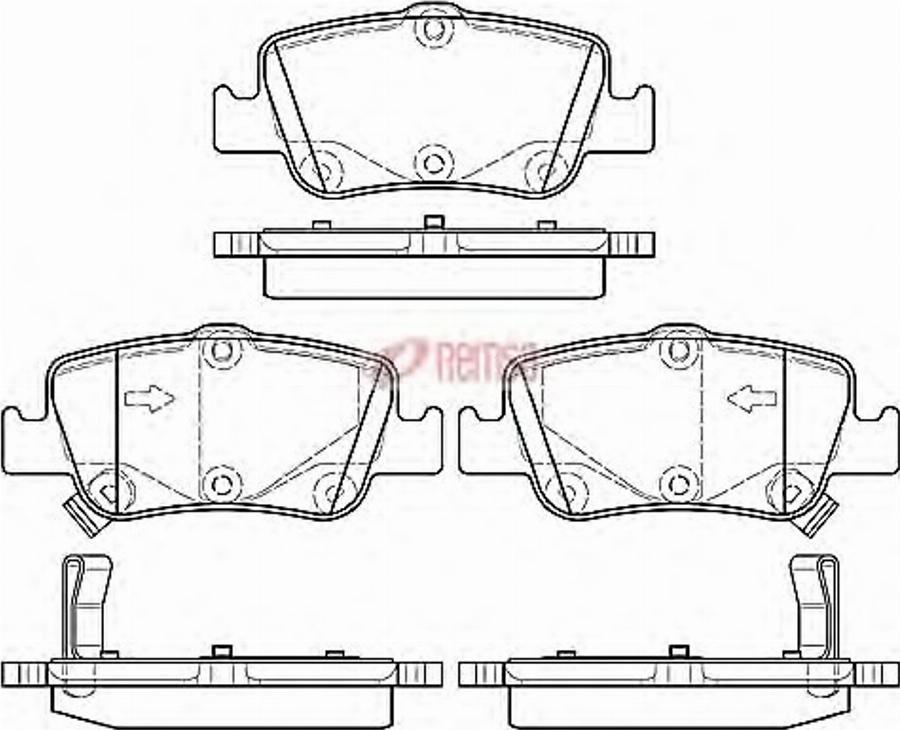 Metzger 1356.02 - Комплект спирачно феродо, дискови спирачки vvparts.bg