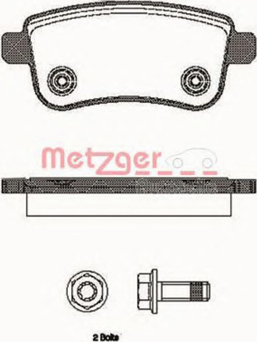 Metzger 138700 - Комплект спирачно феродо, дискови спирачки vvparts.bg