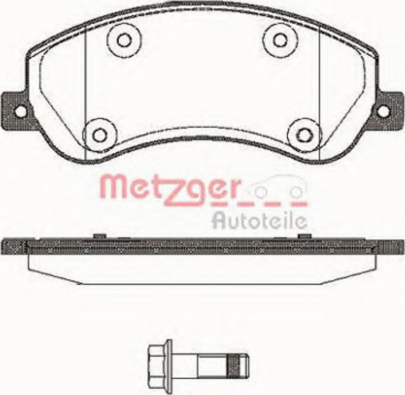 Metzger 1250.00 - Комплект спирачно феродо, дискови спирачки vvparts.bg