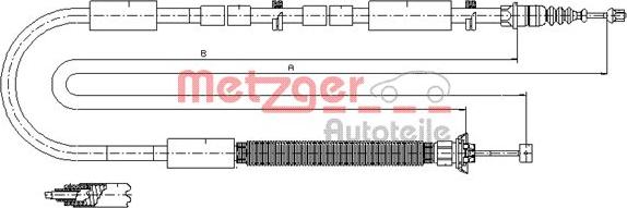 Metzger 12.0706 - Жило, ръчна спирачка vvparts.bg