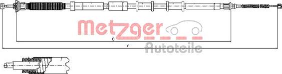 Metzger 12.0719 - Жило, ръчна спирачка vvparts.bg