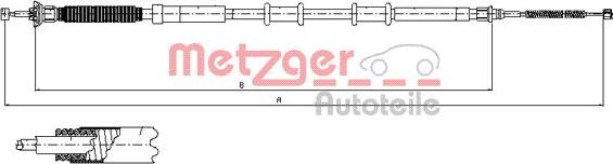 Metzger 12.0716 - Жило, ръчна спирачка vvparts.bg