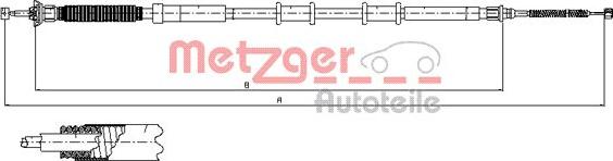 Metzger 12.0718 - Жило, ръчна спирачка vvparts.bg