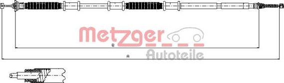 Metzger 12.0736 - Жило, ръчна спирачка vvparts.bg