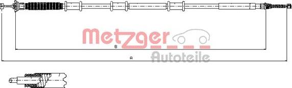 Metzger 12.0737 - Жило, ръчна спирачка vvparts.bg