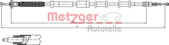 Metzger 12.0721 - Жило, ръчна спирачка vvparts.bg