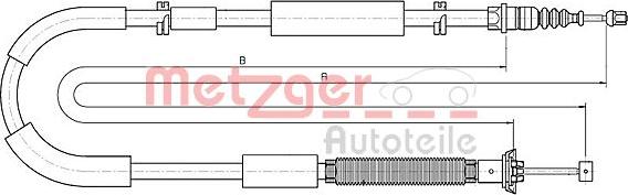 Metzger 12.0722 - Жило, ръчна спирачка vvparts.bg