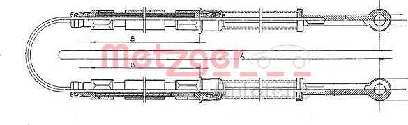 Metzger 12.102E - Жило, ръчна спирачка vvparts.bg