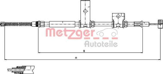 Metzger 17.5014 - Жило, ръчна спирачка vvparts.bg