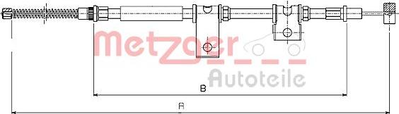 Metzger 17.5016 - Жило, ръчна спирачка vvparts.bg