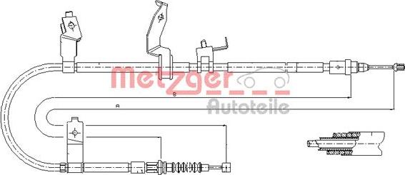 Metzger 17.0585 - Жило, ръчна спирачка vvparts.bg